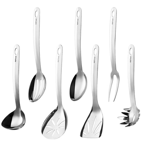 HIFIND stainless steel utensils set with meat fork for grilling and serving