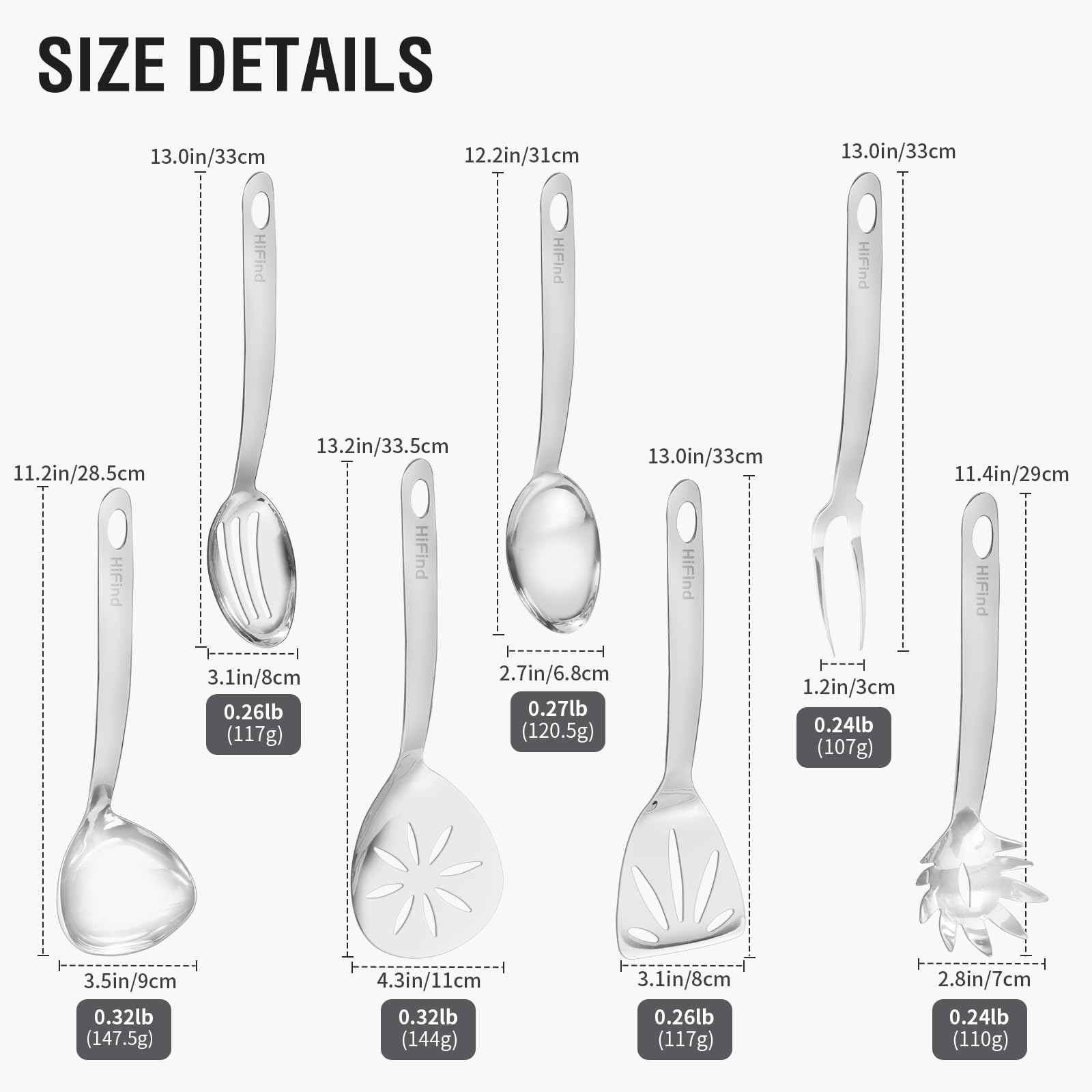 HIFIND slotted serving spoon draining liquids during serving