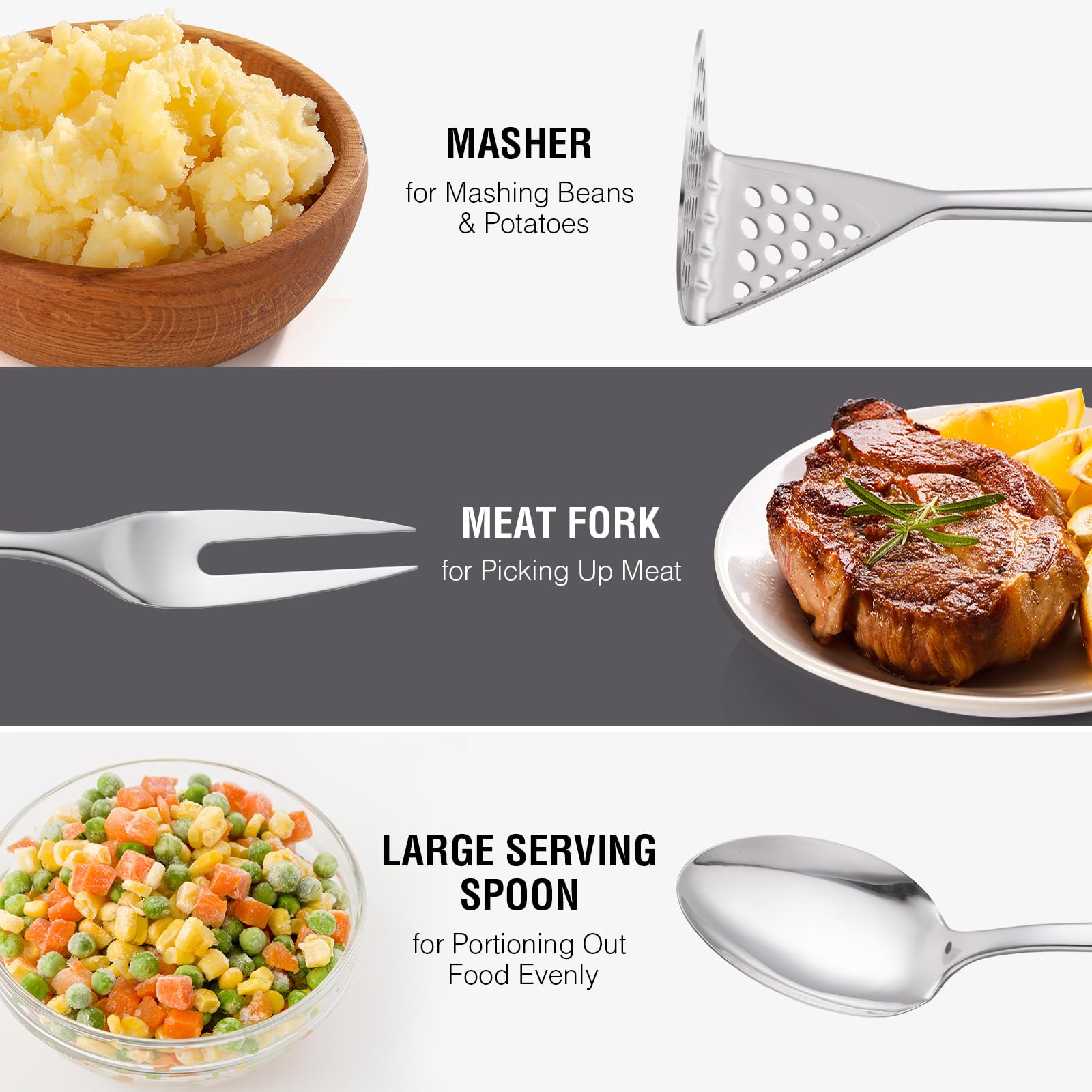 HIFIND solid spoon for stirring, scooping, and serving.
