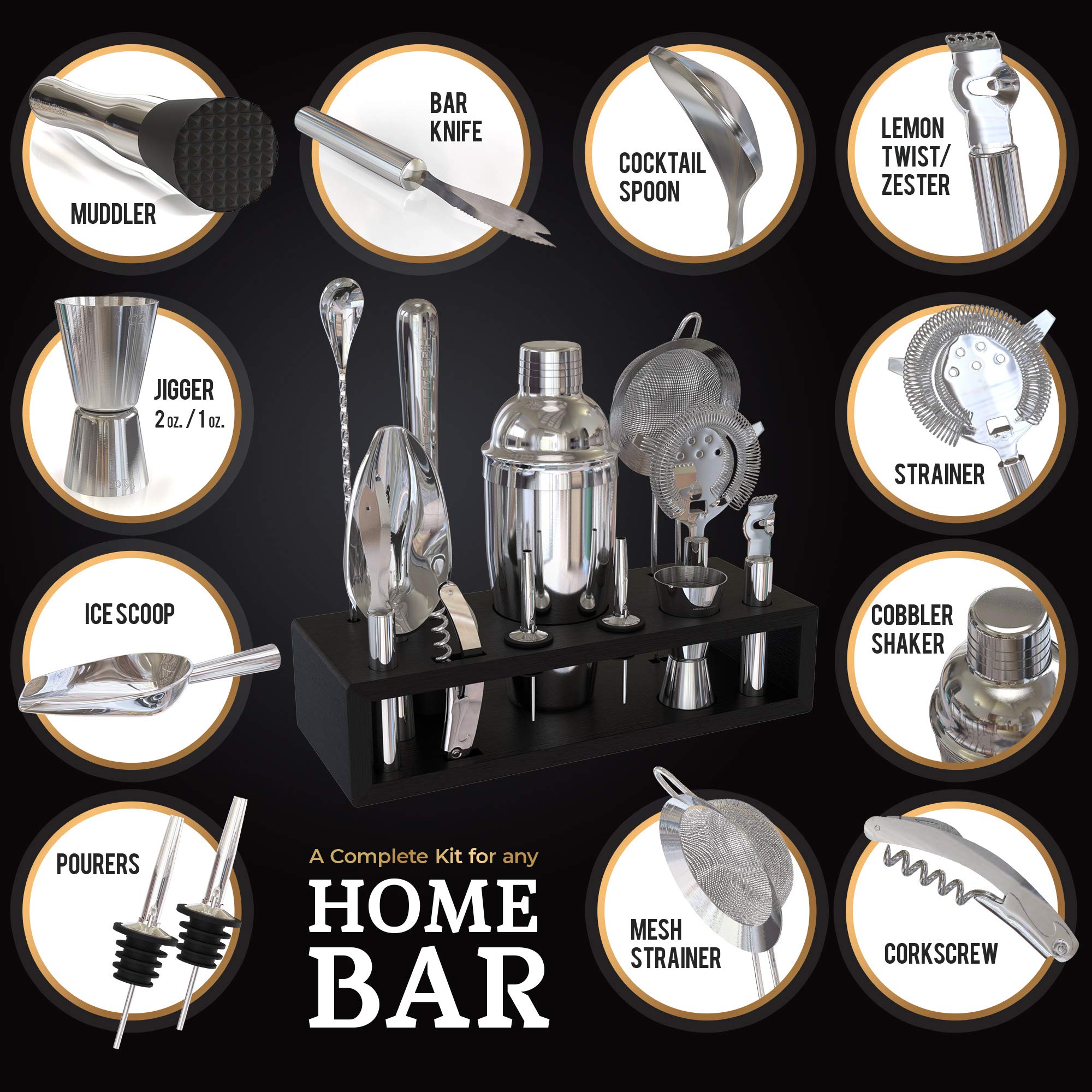 Long muddler from Highball & Chaser designed for comfortable muddling