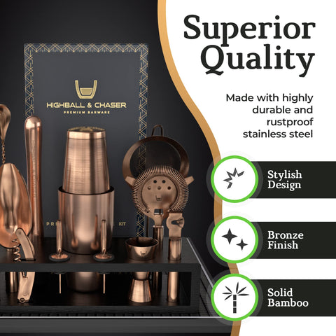 Muddler and ice scoop from Highball & Chaser prevent knuckle scraping