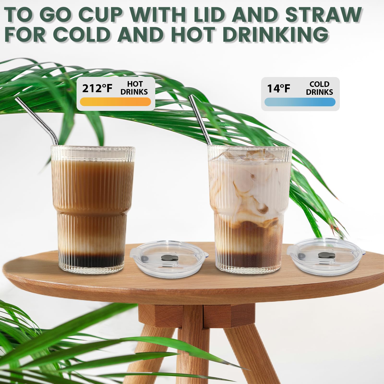 HIGIINC reusable cups with lids and straws reduce disposables