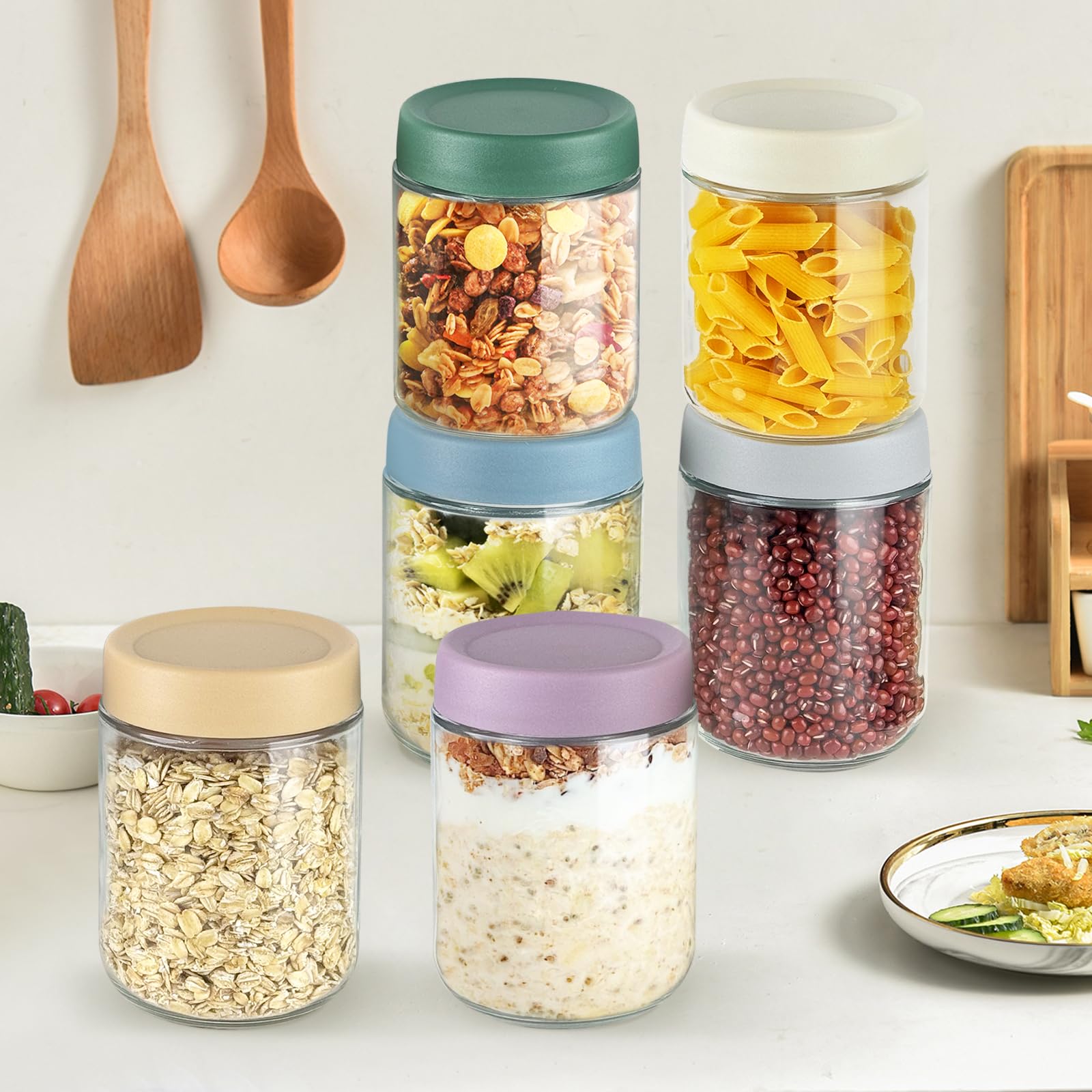HIGLASTO 16oz salad-prep jar ideal for lunches on the go.
