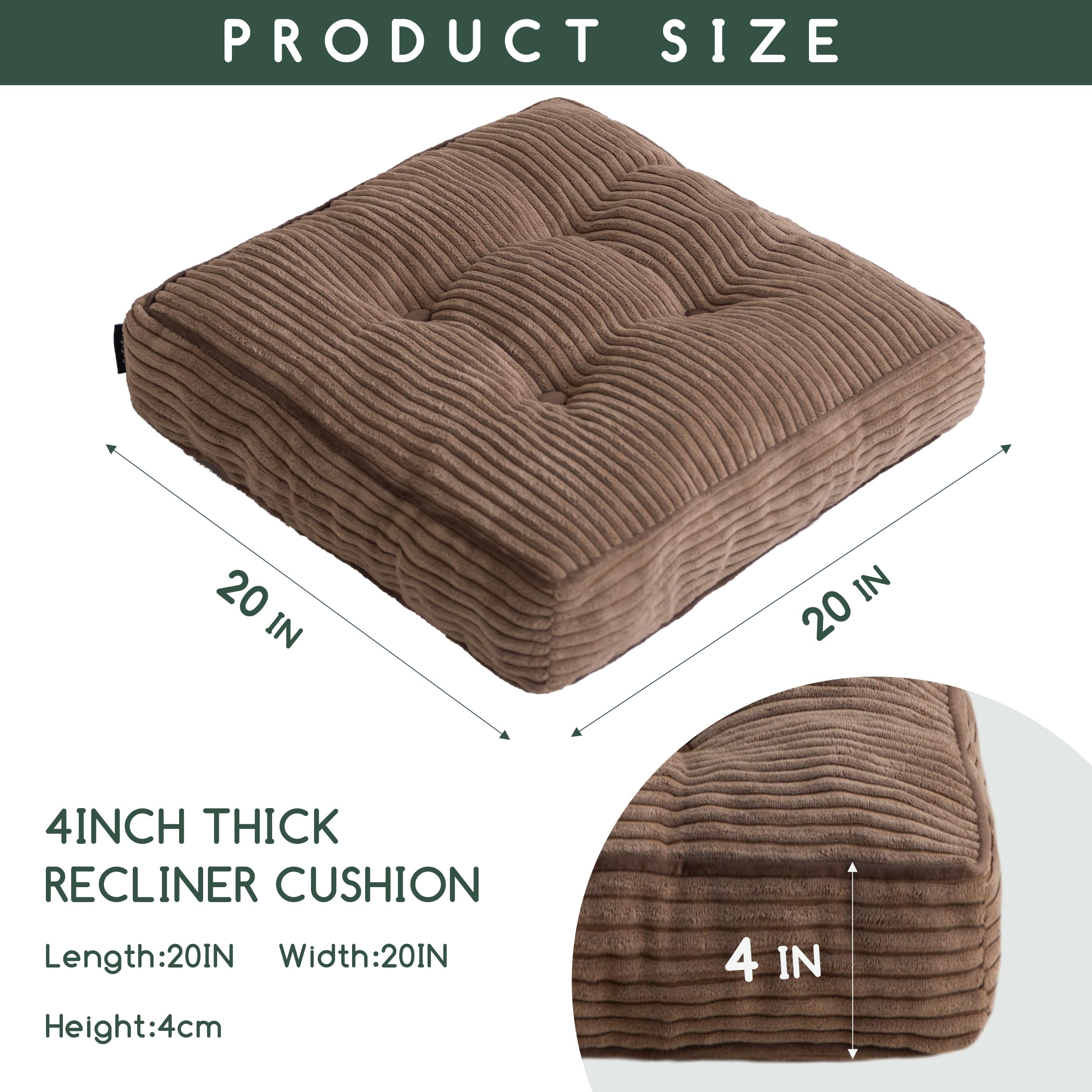 HIGOGOGO corduroy fabric with tufting and piping maintains shape over time.