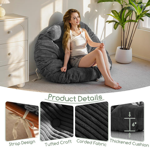 HIGOGOGO Papasan cushion with button tufted detail adds stylish texture