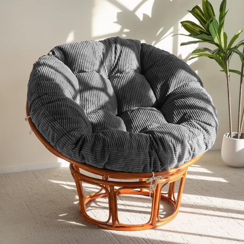 HIGOGOGO Papasan cushion with corduroy cover in 48x48 for plush comfort and durability