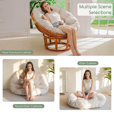 HIGOGOGO papasan cushion edge stitching highlights durable construction