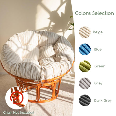 HIGOGOGO papasan cushion arrives as an overfilled, comfy seating option