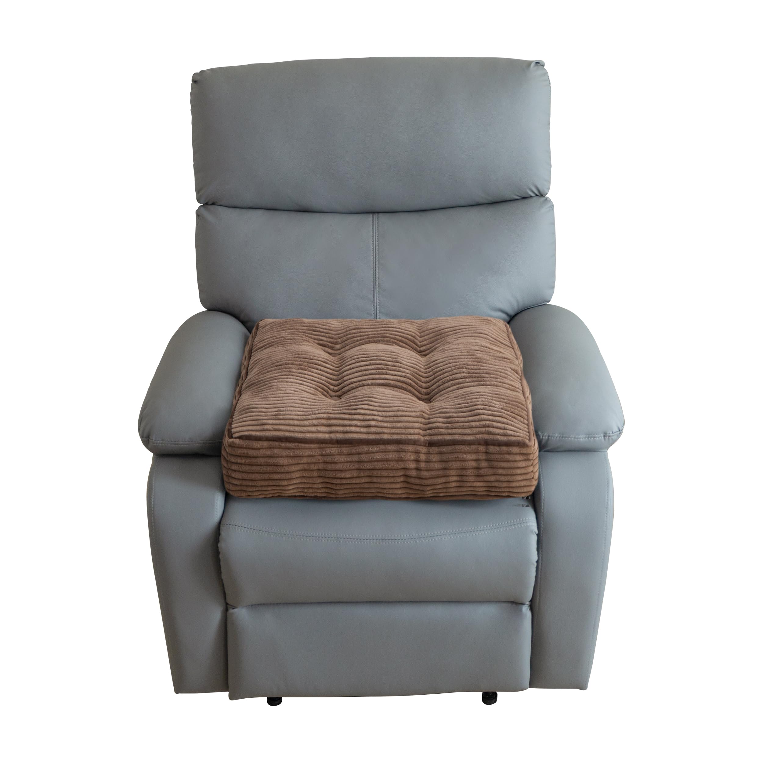 HIGOGOGO tufted corduroy recliner cushion, 20x20-4, stable support for easier standing.