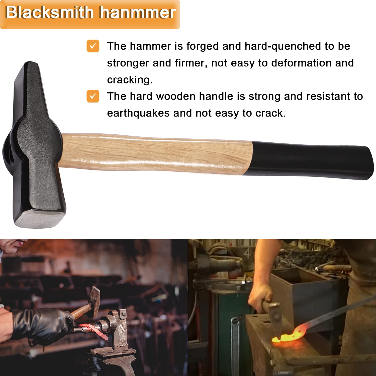 Hihitomorrow Tongs and hammer set ideal for knife forging projects.