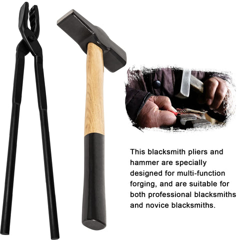 Hihitomorrow Knife making tongs showing heat-resistant handling.