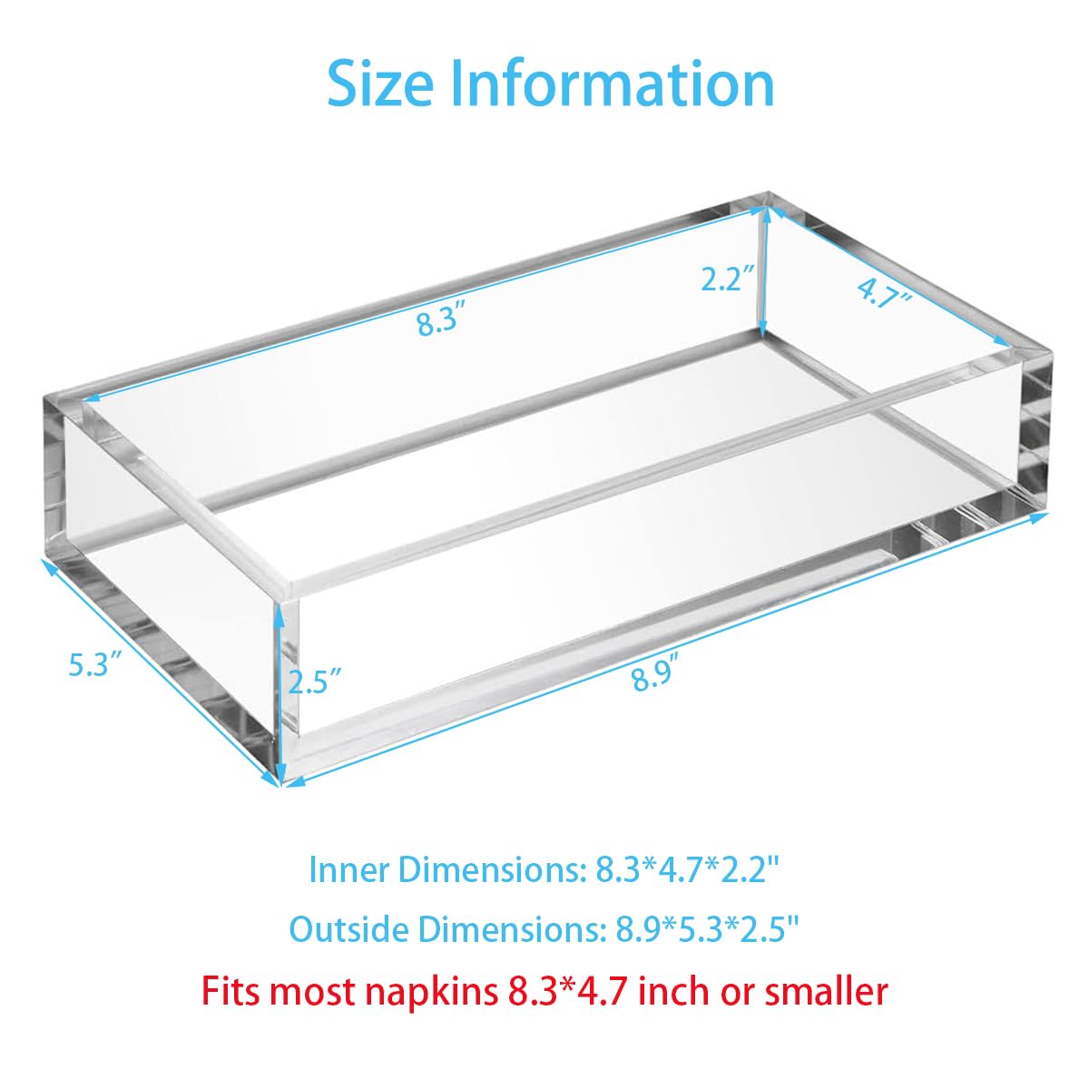 HIIMIEI napkin holder with napkins inside keeps a tidy, ready-to-use setup