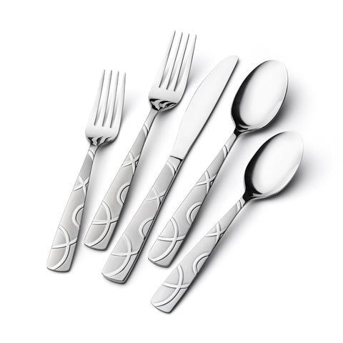 HIKAA knife from the 60-piece stainless steel silverware set with ergonomic handle for everyday meals