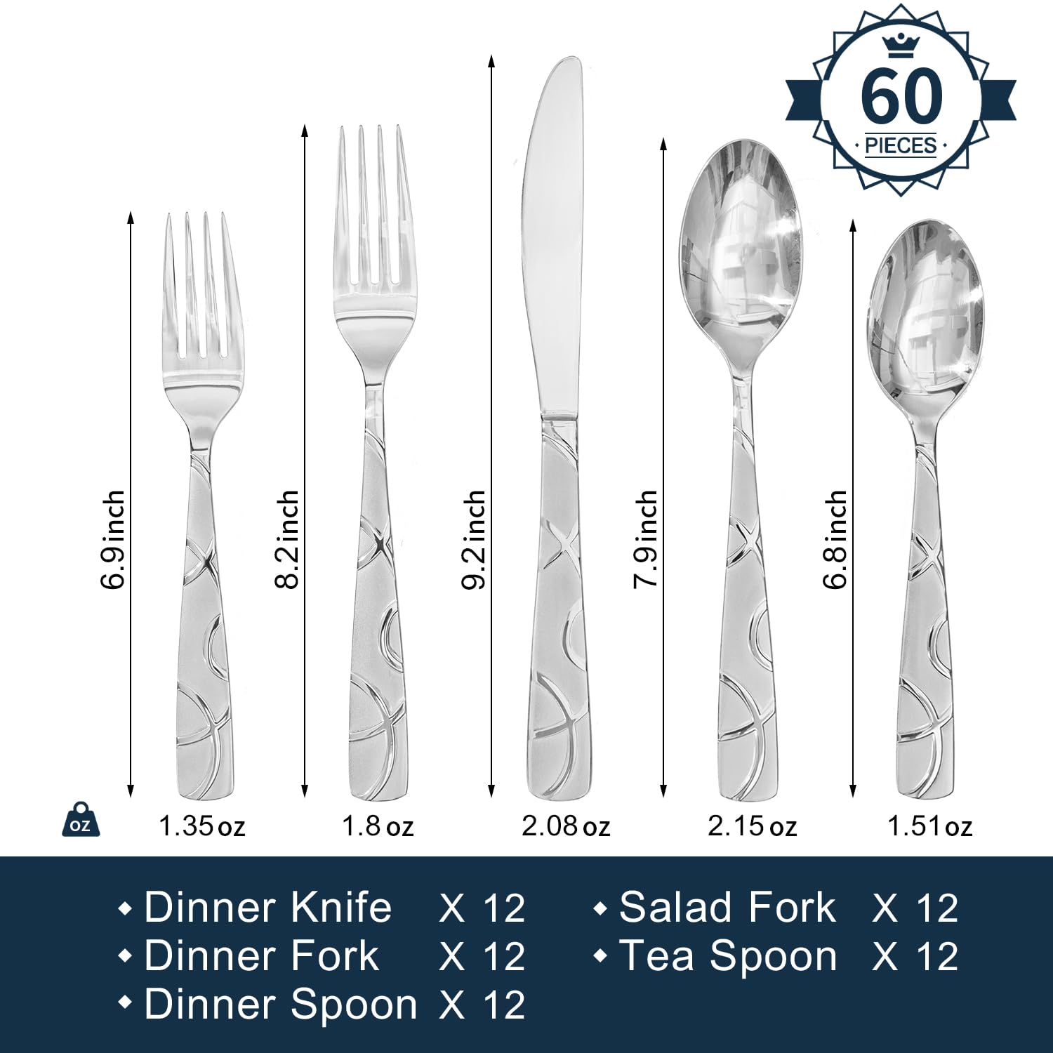 HIKAA dinner spoon from the 60-piece set with mirror finish for comfortable scooping