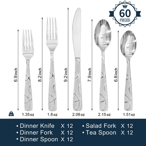HIKAA dinner spoon from the 60-piece set with mirror finish for comfortable scooping
