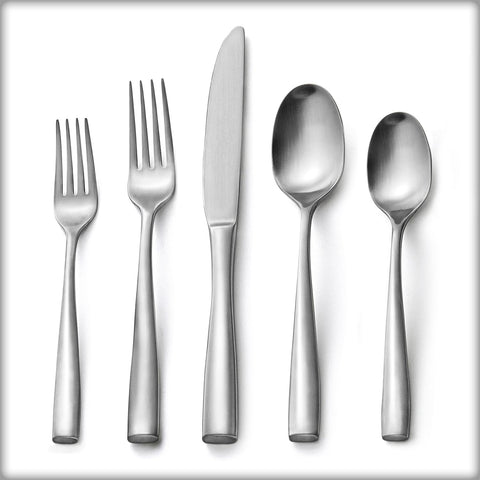 HIKAA 20-piece silverware knife with matte satin finish for daily meals
