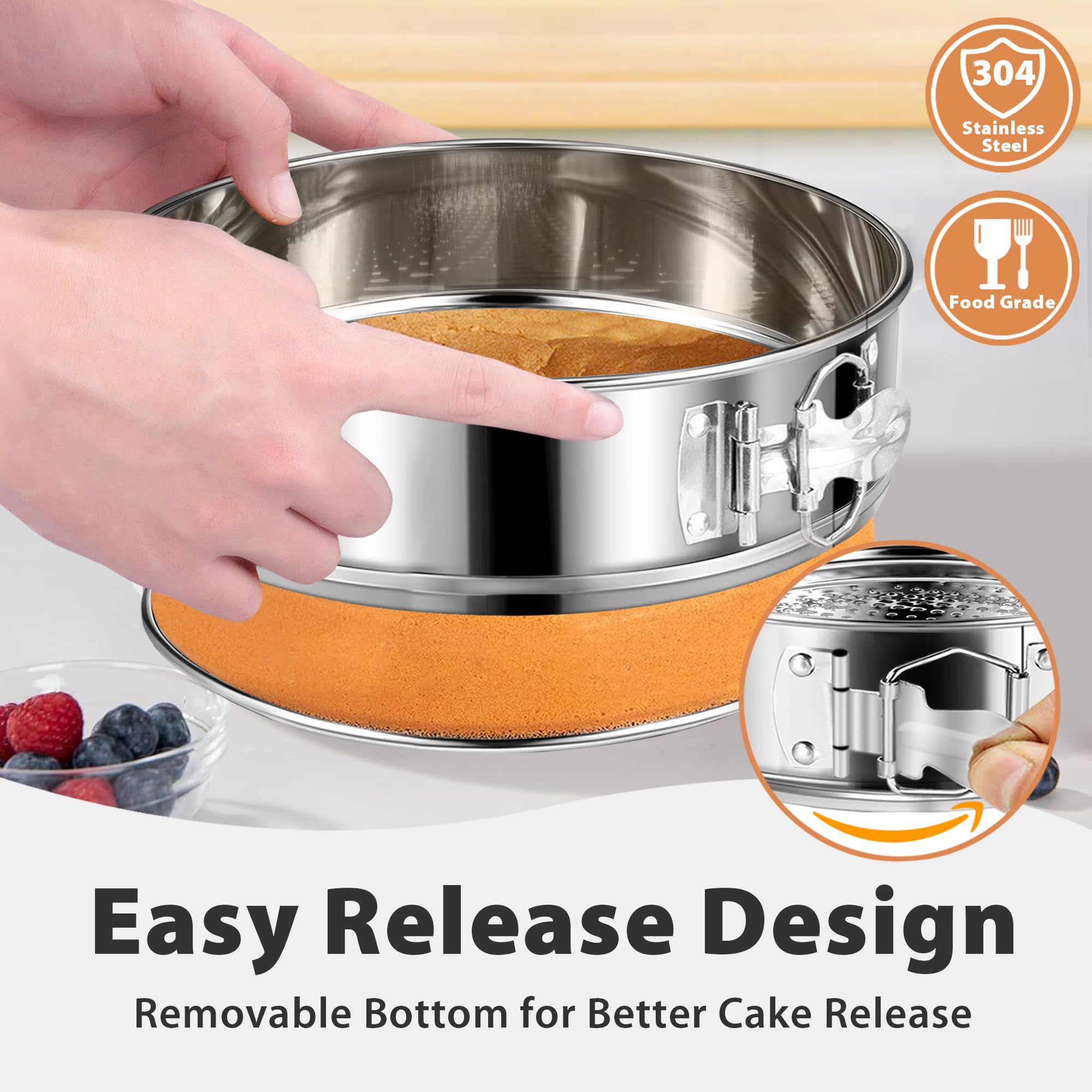 Hikolvol silicone protector supports water-bath use and protects the pan.
