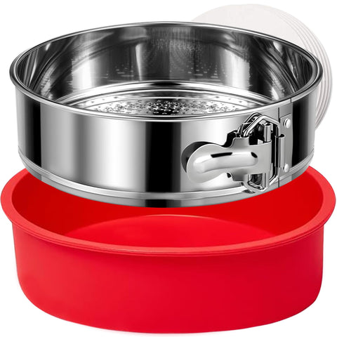 Hikolvol stainless-steel springform pan 9-inch with durable construction for cheesecakes.