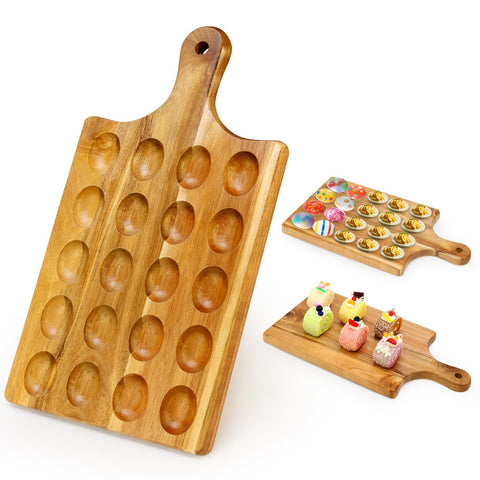Hilislog 20 hole deviled egg board ready for elegant party serving