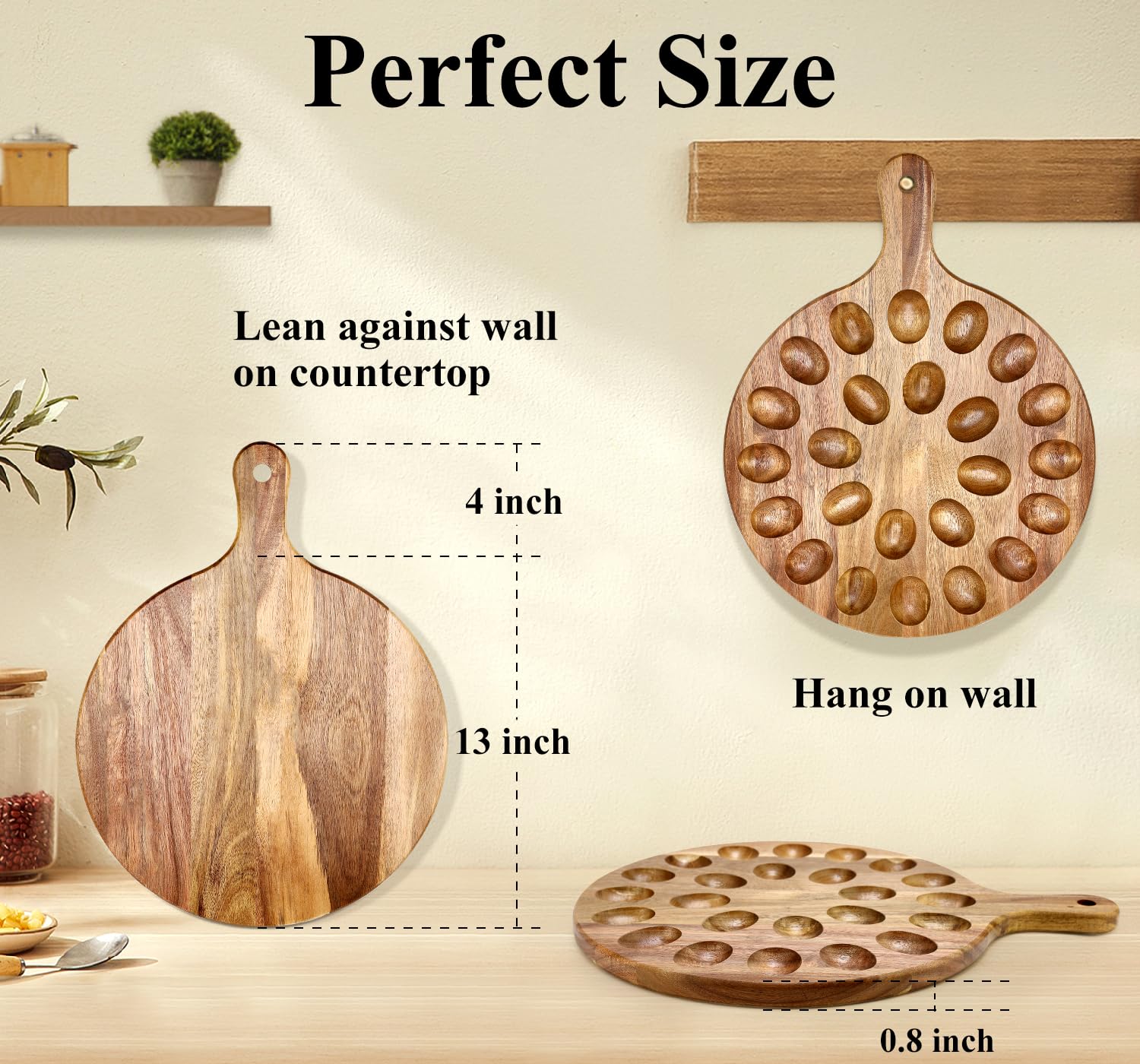Hilislog Acacia tray doubles as charcuterie board for delicious appetizers.