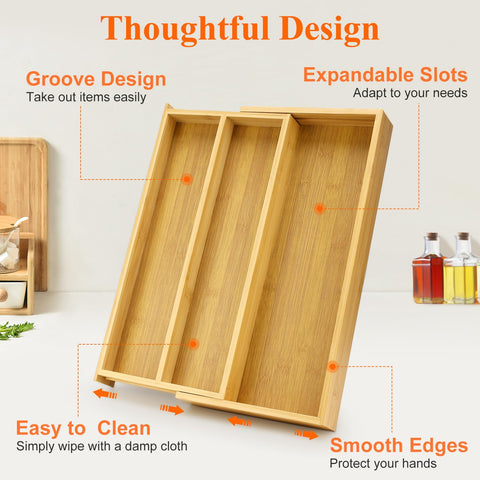 Hilislog keeps spatulas, ladles, and spoons sorted and accessible in drawers.
