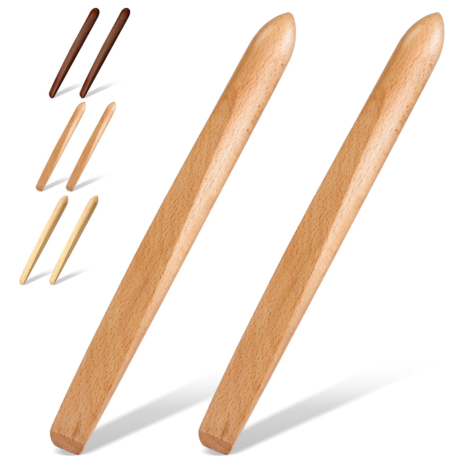  Hillban 11-inch sourdough spurtle in beech wood for precise dough mixing
