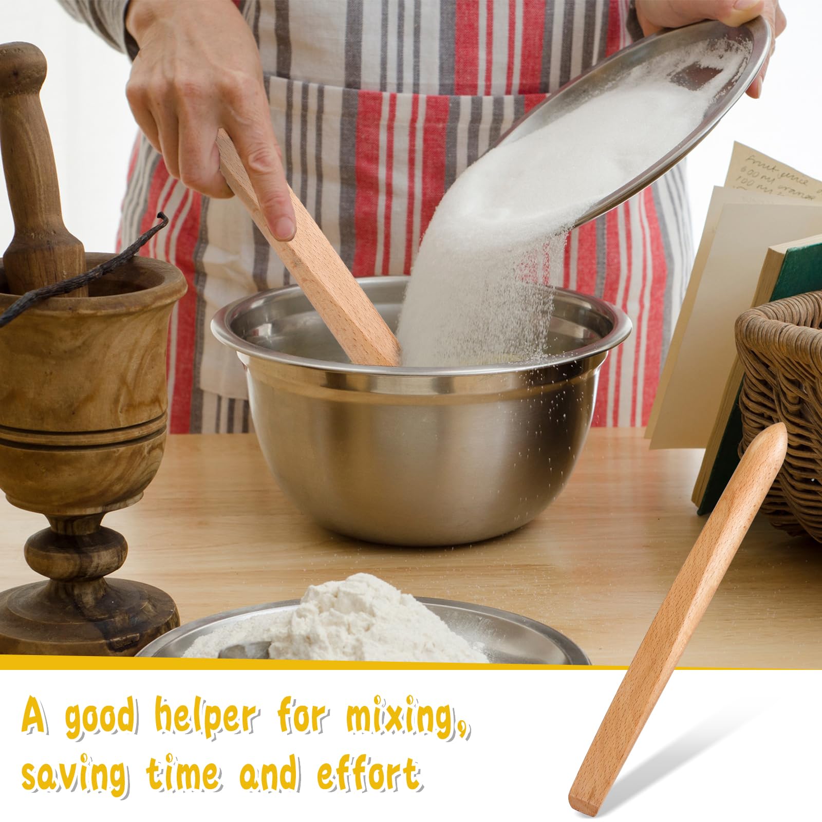  Hillban irregular-design spurtle with round and flat ends for versatility