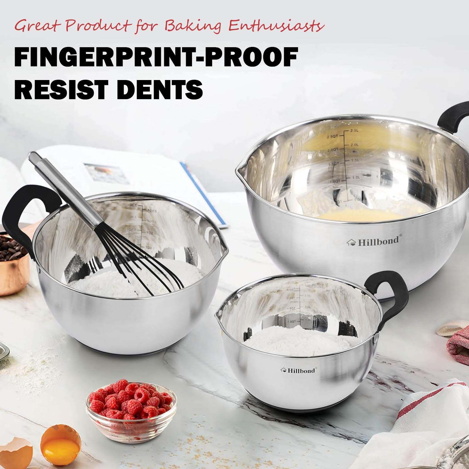 Hillbond nesting bowls ideal for space-saving kitchen organization.