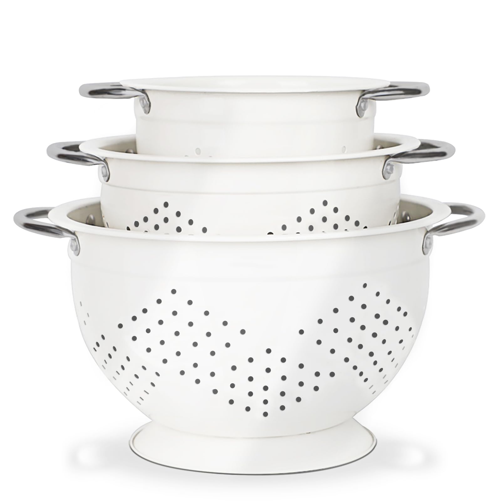 Hillbond 1.5 qt colander with a sturdy frame for quick pasta rinsing