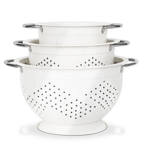Hillbond 1.5 qt colander with a sturdy frame for quick pasta rinsing