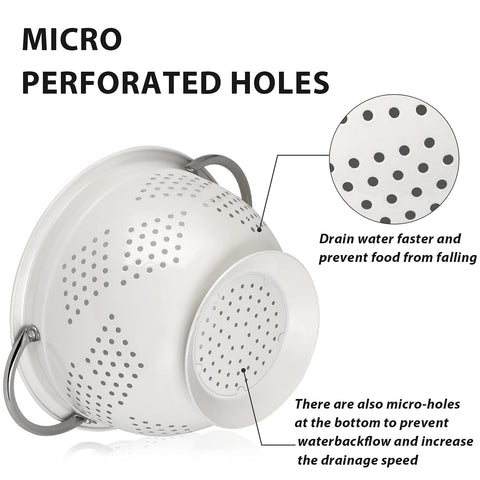 Hillbond colander micro-drainage holes speed drainage without tilting