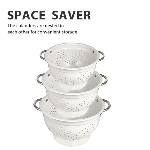 Hillbond colander set nests for compact storage and space efficiency