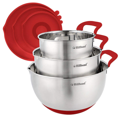 Hillbond mixing bowls nest for compact storage and easy prep.