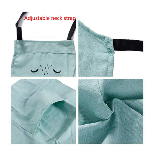 HILLHOME adult apron adjustable neckstrap closeup for cooking