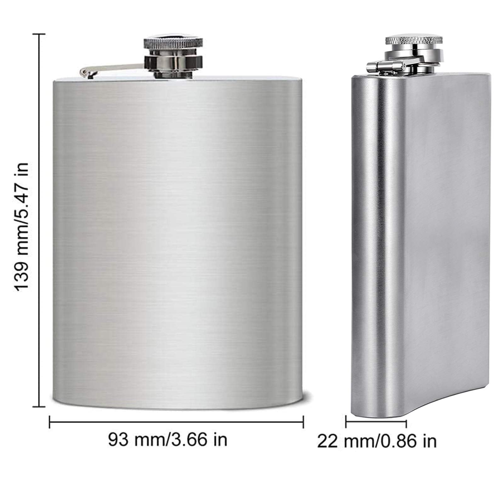 Hillside-Kit hipflask with funnel included for easy filling.