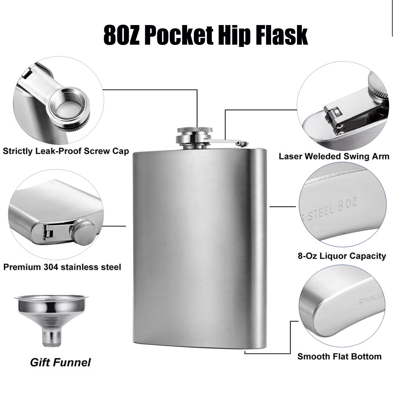 Hillside-Kit hipflask leakproof bangle design enables discreet sipping.