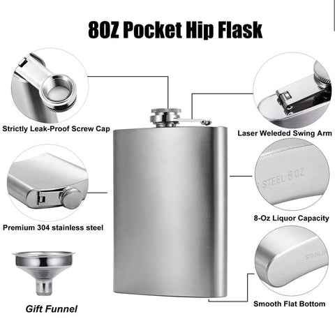 Hillside-Kit hipflask leakproof bangle design enables discreet sipping.