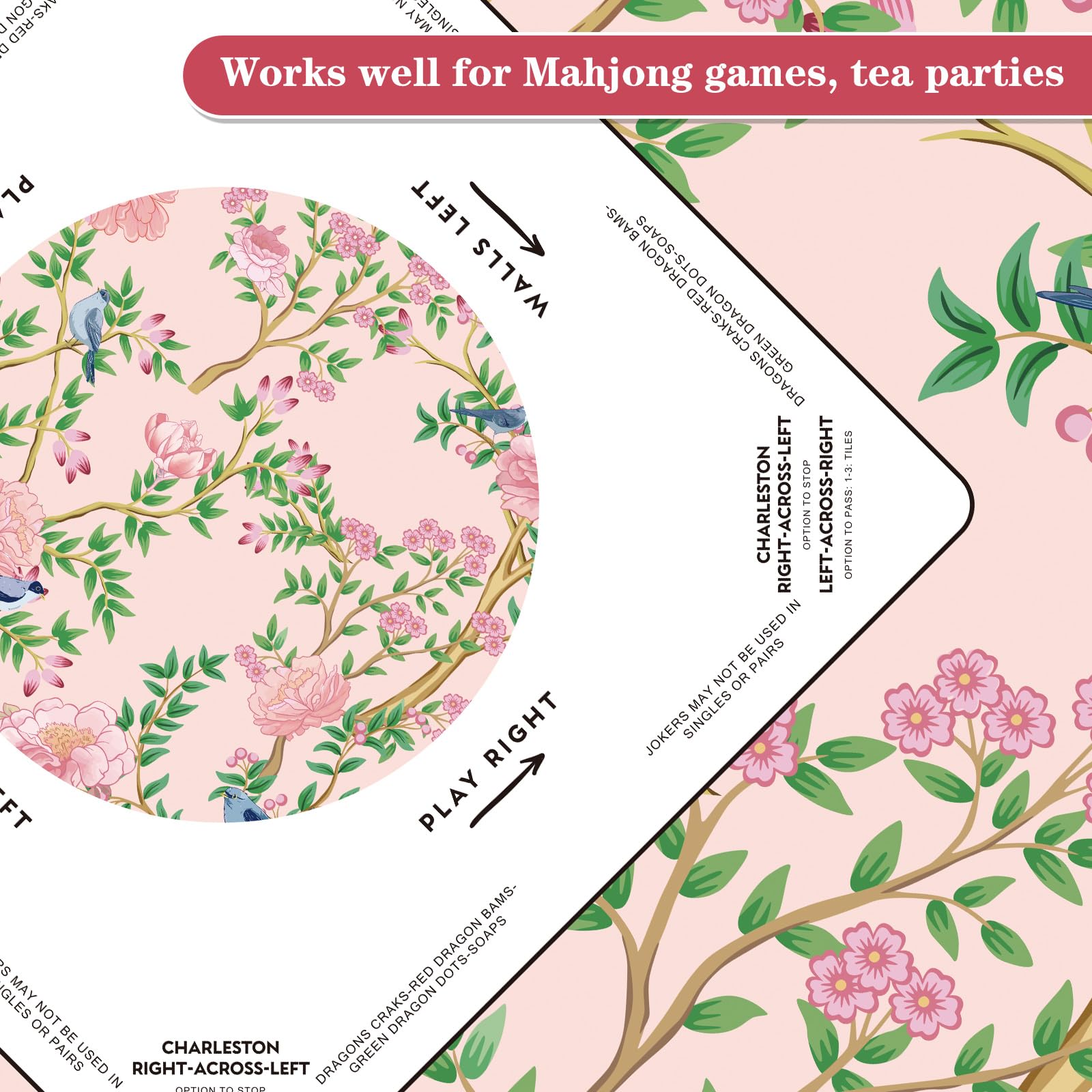 Hillsuren Mahjong Tablecloth uses durable polyester fabric for everyday use