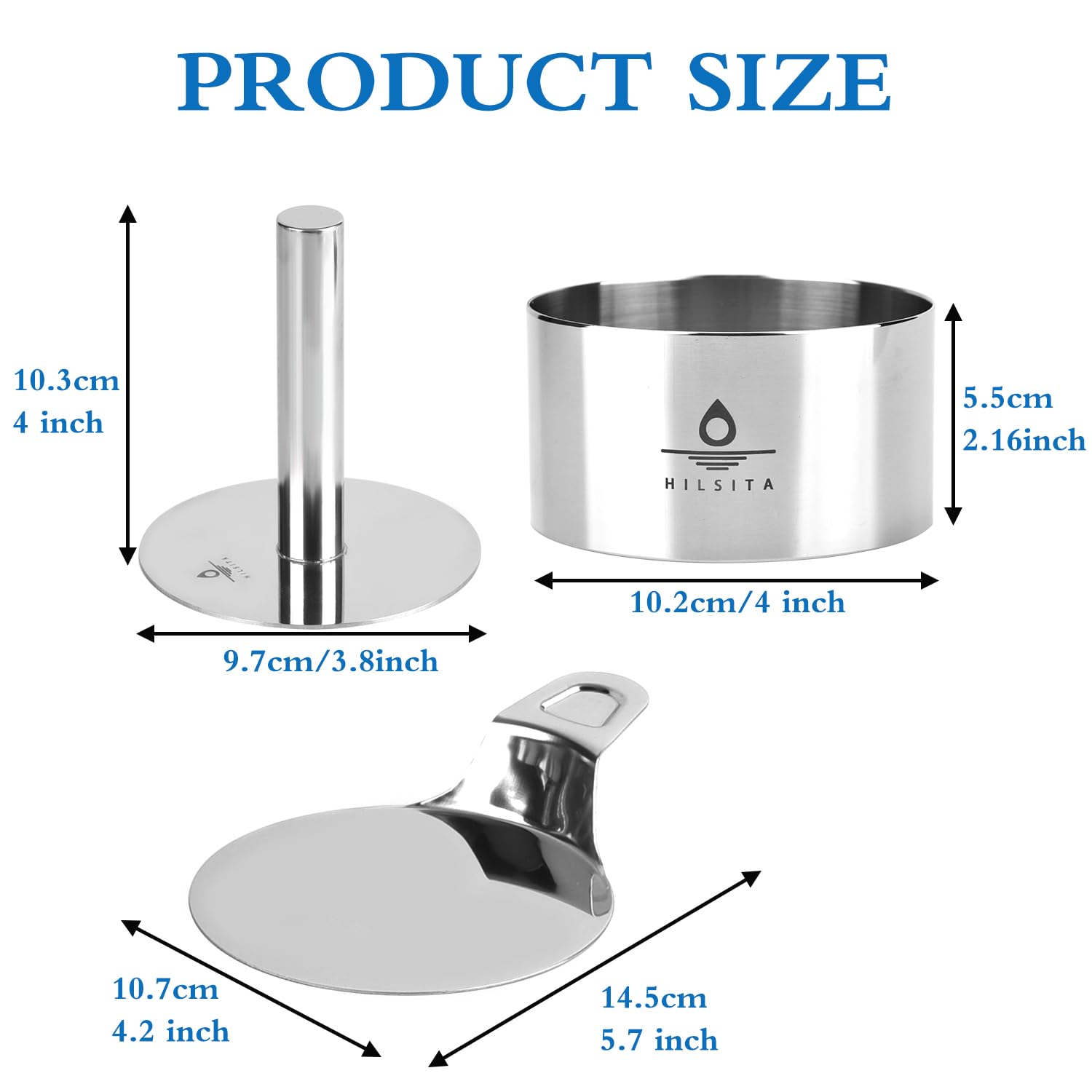 Hilsita pusher tool for cake rings helps release and level layers.