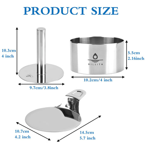 Hilsita pusher tool for cake rings helps release and level layers.