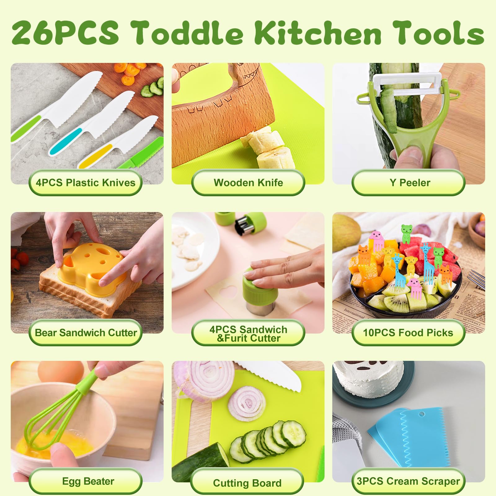 Hilsoeet cream scraper and food picks help finish tasks neatly