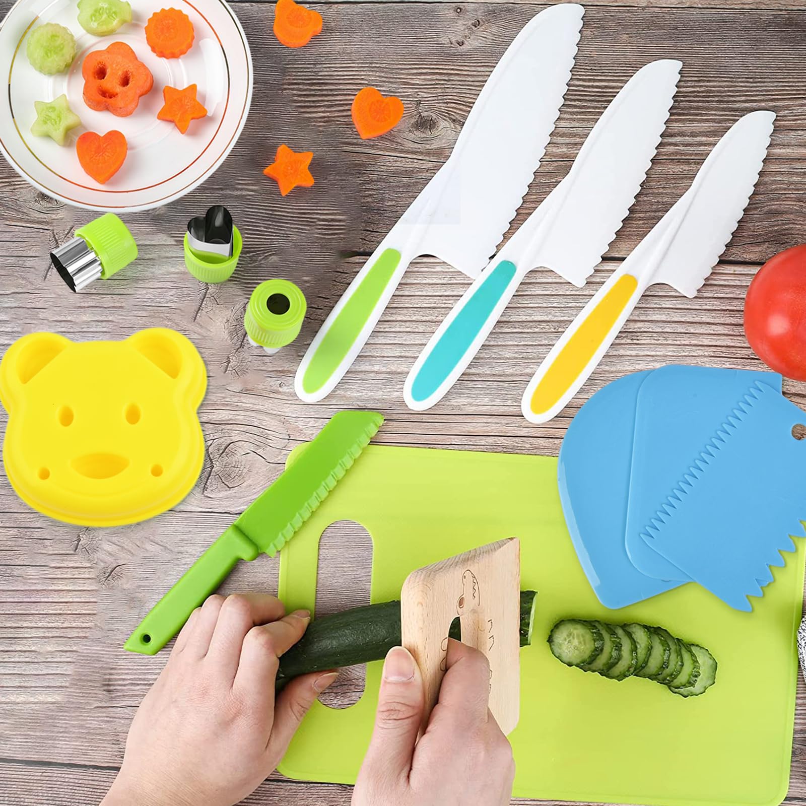 Hilsoeet safety knives with serrated edges ensure precise, gentle cuts for kids