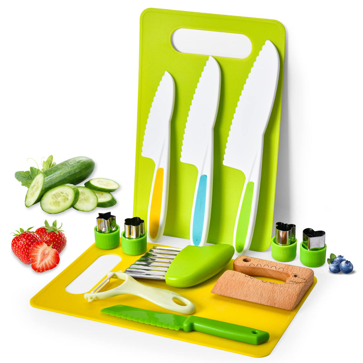 Hilsoeet Montessori kids knives 13-piece set offers safe practice for budding chefs in real kitchens