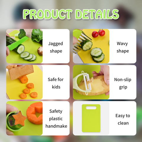Hilsoeet toddler knife with serrated edges supports safe cutting for kids