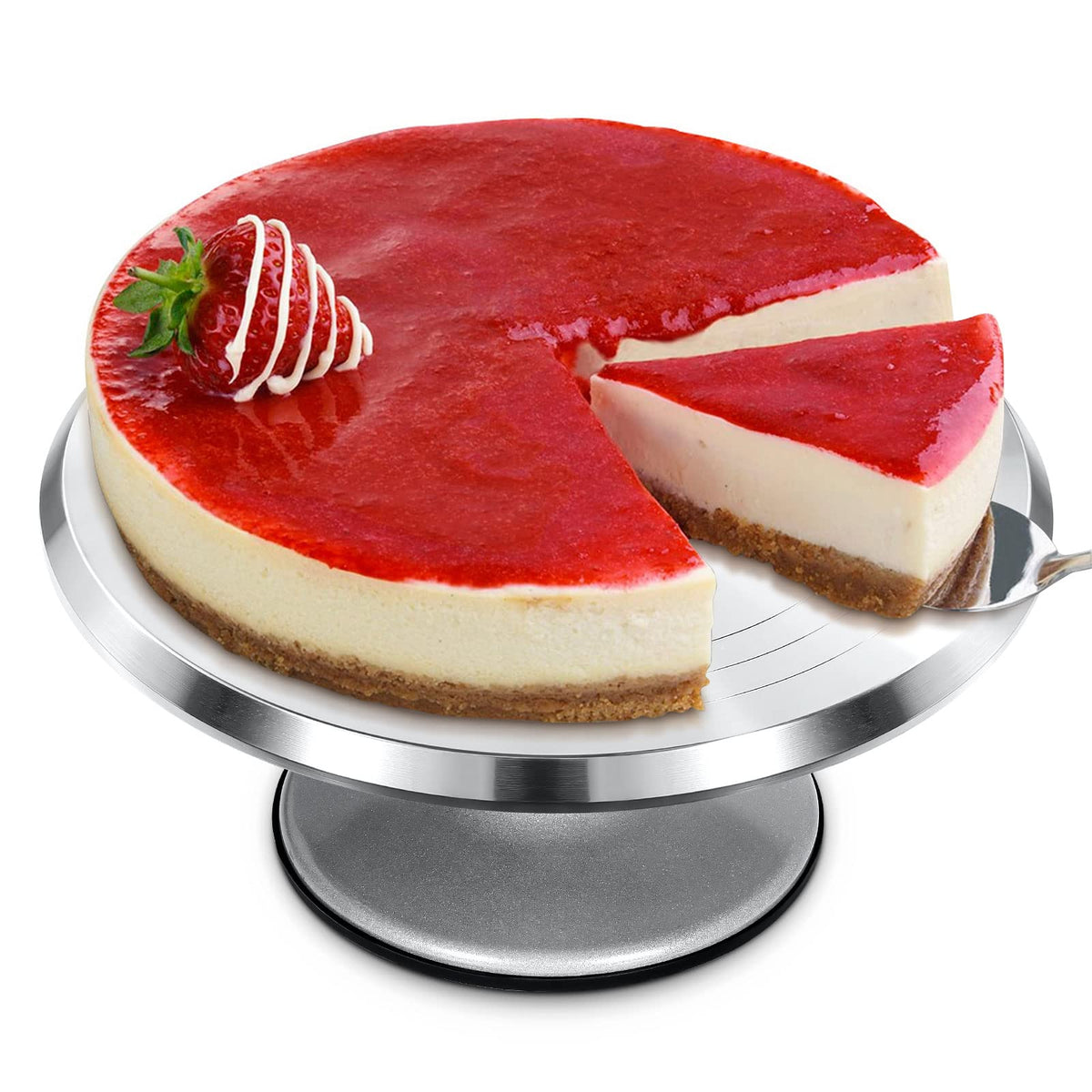 Himaly 12-inch cake stand base—sturdy aluminum for steady decorating