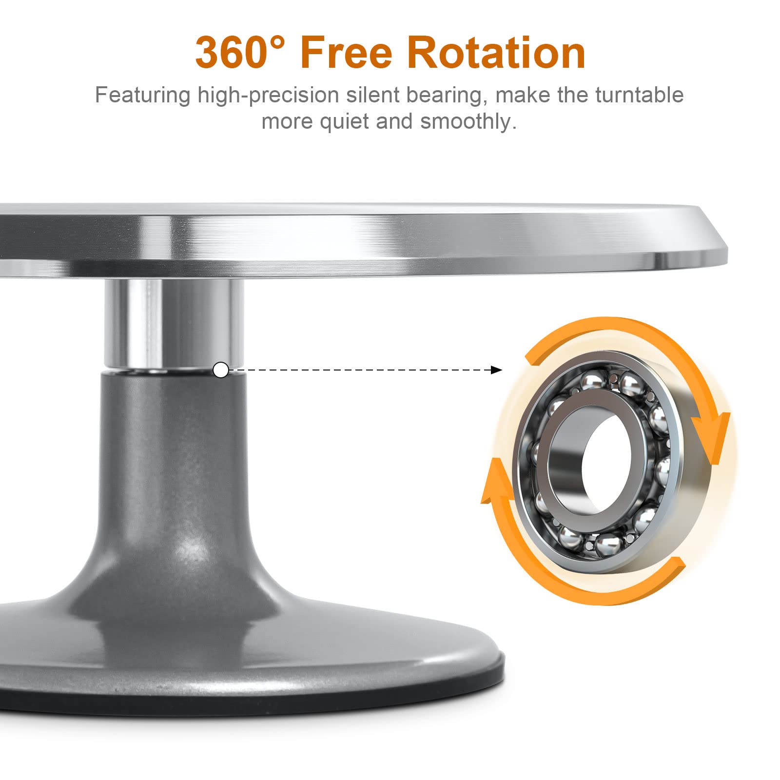 Himaly non-slip feet keep the stand secure during decorating