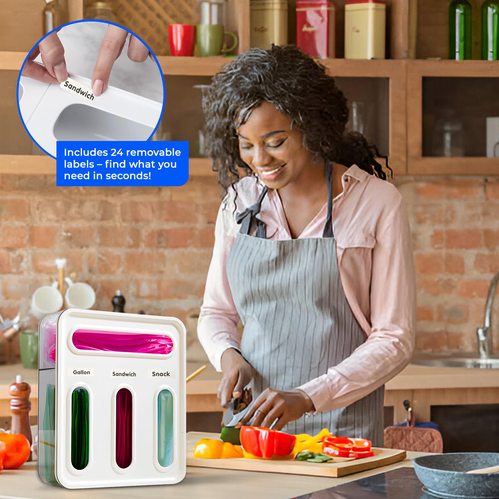 HIMUS baggie dispenser kitchen setup for smooth refills