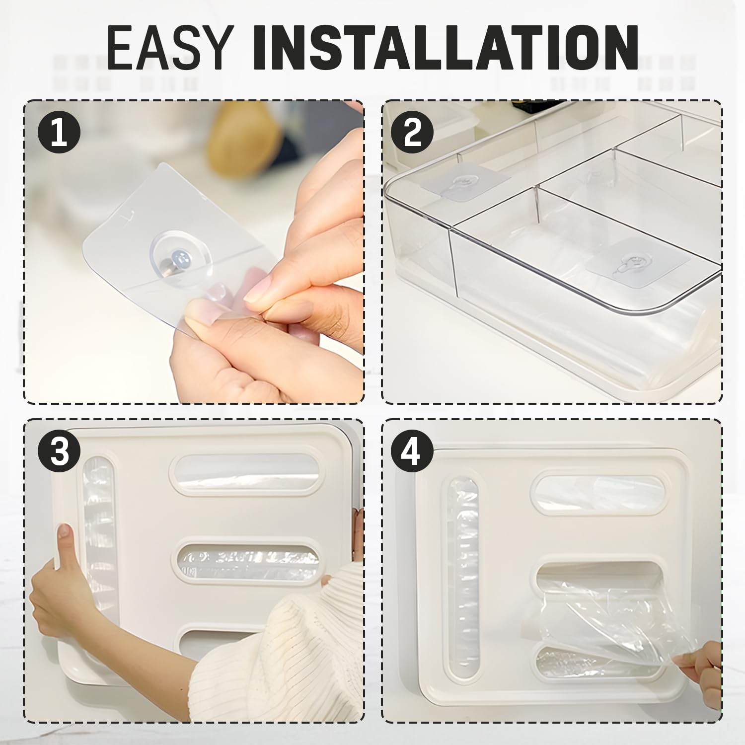 HIMUS wall-mount hooks for bag organizer installation