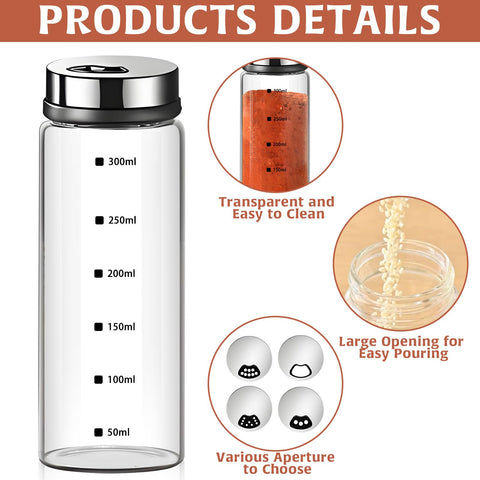 HINGTAI clear boron glass bottles show contents at a glance