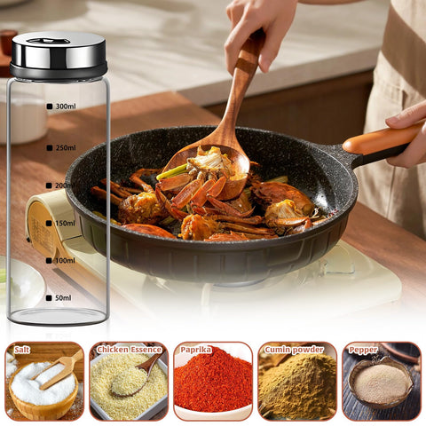 HINGTAI glass shakers with transparent bodies for quick content checks